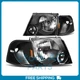 Headlights Black Housing Amber Corner For 02-05 Ford Explorer SUV