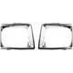 Headlight Door Set Fits 1989-1991 Toyota Pickup Left and Right Chrome 2Pc