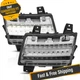 ANZO 511082 Chrome Clear Sequential LED Fender Lights for 18-23 Jeep Wrangler