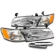 For 97-99 Toyota Camry Chrome Headlights Headlamps w/Corner Light+LED DRL Signal