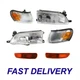 New Set of 6 Driver and Passenger Side Auto Light Kit Fits 93-97 Toyota Corolla
