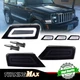 Smoke Switchback LED DRL Turn Signal Light Front Pair Set For 08-12 Jeep Liberty