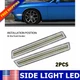 Clear LED Side Marker Lights Front Bumper For Dodge Challenger 15-23 68195788AB