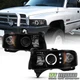 For Black Smoked 1999-2001 Dodge Ram 1500 LED Halo Projector Headlights+Adapter