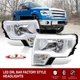 White LED DRL Bar Head Light Lamps Pair Driver + Passenger For 2009-14 Ford F150