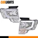 Clear Chrome LED DRL Headlight Assembly Fit 2009-2014 Ford F150 F-150 Headlamps