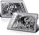 Fit 1998-2000 Ford Ranger Led Chrome Pair Head Light Lamp Assembly L+R 2Pcs