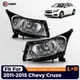 Halogen Headlight For 2011-2015 Chevy Cruze Headlamp with Bulb Chrome Left+Right Halogen Headlight For 2011-2015 Chevy Cruze Headlamp with Bulb Chrome Left+Right