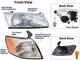 For 1997 1998 1999 Toyota Camry Headlamp Corner Light Passenger Driver Combo SET