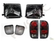 Black Headlights + Tail Lights + Smoke Front Signal For 98-00 Toyota Tacoma 4WD