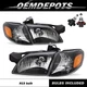 For 1997-2005 Pontiac Montana Chevy Venture Silhouette Black Headlights Headlamp