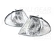 CHROME w/ CLEAR LENS CORNER LIGHT PAIR SET FOR BMW E46 4DR SEDAN 1999-2001