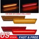 For Dodge Challenger 2008-14 LED Front Amber+Rear Red Bumper Side Marker Lights