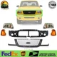 New Front Grille Assembly Headlight + Corner Light Kit For 2001-2003 Ford Ranger