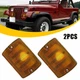 2X Amber Lens Signal For Turn Light 1987-1995 Housings CH2520111 Jeep Wrangler