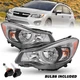 W/Bulbs For 2012 2013 2014 2015 Subaru Impreza XV Crosstrek Chrome Headlights