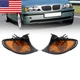 2x Corner Amber Parking Lights Turn Signals For BMW 3 Series E46 325i 2002-2005