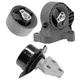 Rear Trans Mount Insert, Front & Left Trans Mounts 3PCS For Pontiac G5 10-05; MT