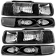 Headlights Assembly 1999-2002 Chevy Silverado /2000-2006 Tahoe Suburban Black
