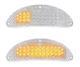 Pair Amber LED Clear Lens Sequential Parking Lights For 1955 Chevy Bel Air 150