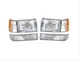 For 93-96 JEEP GRAND CHEROKEE HEADLIGHT PARK/SIGNAL SIDE MARKER LIGHT 6PCS