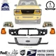 New Front Grille Assembly Headlight + Corner Light Kit For 2001-2003 Ford Ranger