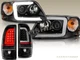 1997-2003 FORD F-150 PROJECTOR HEADLIGHTS BLACK C-BAR LED & TAIL LIGHTS