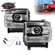 For 2014-2018 GMC Sierra 1500 2015-2019 2500HD 3500HD Projector Headlights Pair