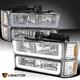 Fits 1994-1998 Chevy C10 C/K 1500 2500 LED Tube Headlights+Corner+Bumper Lamps