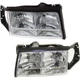 For 1997-1999 Cadillac Deville Pair Headlights Driver Passenger Side-Bulbs Incl.