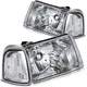 Fits Ford Ranger 2001-2011 Chrome Clear Lens Left+Right Pair Headlights Assembly
