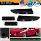 Fit 1993-2002 Chevy Camaro Front & Rear Signal/Side Marker Lamp Black Covers Set