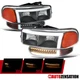 Fits Black 2000-2006 GMC Sierra Yukon XL Denali LED Bar Headlights+Bumper Lamps