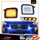 2x Sequential Amber LED Clear Front DRL Signal Lights For 2015-17 Subaru WRX STI