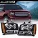 Headlights HeadLamps LH RH Side Fit For 07-14 Chevy Avalanche/Suburban/Tahoe