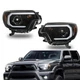 Pair Headlights Assembly Front For Toyota Tacoma 2012-2015 Clear LED TO2503213