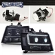 Fit For 07-14 Chevy Avalanche Tahoe Suburban LED Projector Headlights Black