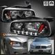 Black Fits 2006-2010 Dodge Charger LED DRL Headlights w/ Built-in Corner Lamps