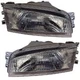 Headlight Set For 97-99 2000 2001 Mitsubishi Mirage Left and Right With Bulb 2Pc