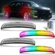 4x Clear RGB Front Rear LED Side Bumper Marker Lights For Dodge Charger 15-2023