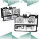 Fits 88-02 Chevy/GMC C/K Suburban F-LED DRL Headlight Turn Signal Lamp Chrome