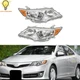 Headlights Halogen Pair For 2012 2013 2014 Toyota Camry L LE SE Chrome Housing