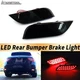 2x Black Lens LED Bumper Reflector Tail Stop Brake Light For Subaru XV Crosstrek