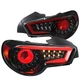 Jet Black Fits 2013-2016 Scion Frs Brz Led Tail Lights Sequential Signal Lamps