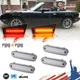 Front+Rear LED Amber Red Side Marker Lamp 4pc Set For 1990-2005 Mazda Miata MX-5