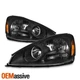 Fits 04-05 Toyota Sienna Black Headlights Pair Set Lights 2004-2005 Left+Right