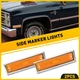 Pair Signal Front Side Marker Lights Amber Fit For 81-91 GMC Chevy Pickup Truck