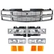 Chrome Grille and headlight for Chevy Suburban Chevrolet C/K 1500 2500 Truck