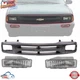 NEW FRONT GRILLE LEFT RIGHT TURN SIGNAL LIGHT 3PC FOR 1994-1997 CHEVROLET BLAZER