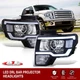 Black LED DRL Tube Projector Head Lights Lamp Assembly For 2009-2014 Ford F-150